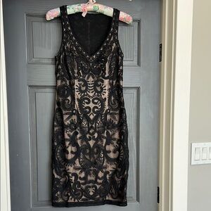 Sue Wong Black Lace Dress, size 4